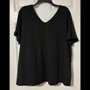 EUC Black Open Cross Back Tee